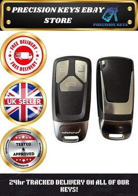 AUDI MLB SMART KEY REMOTE SHELL FOB CASE COVER REPLACEMENT BLADE & LOGO INCLUDED