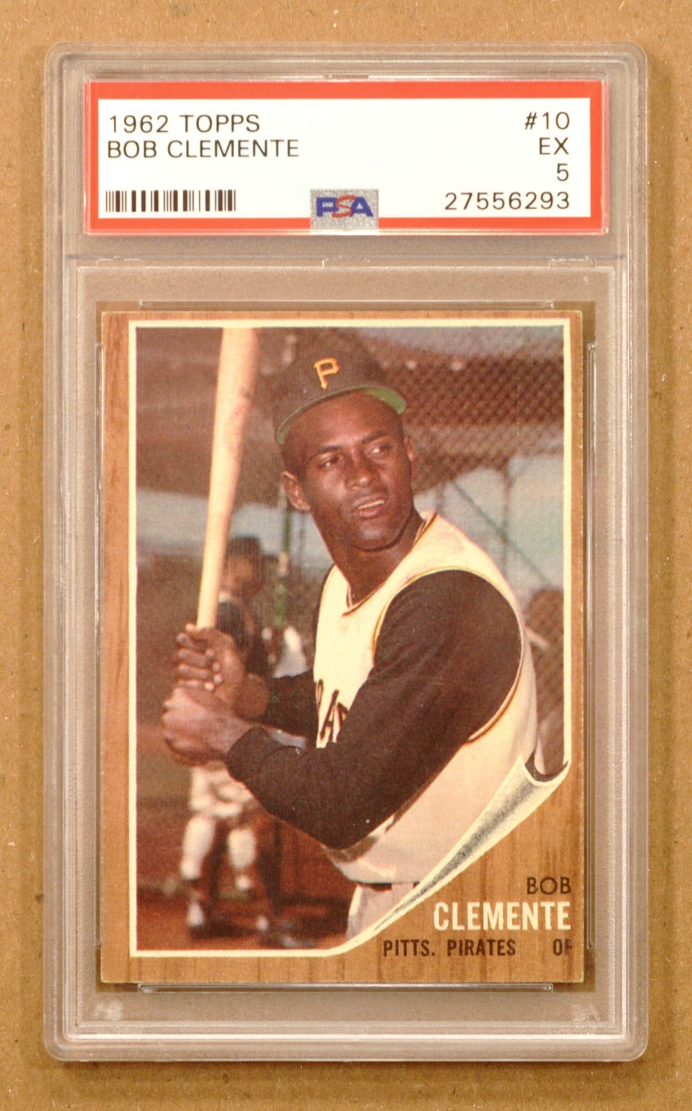 1962 Topps #10 Roberto Clemente PSA 5 EX - HOF - Classic Card 