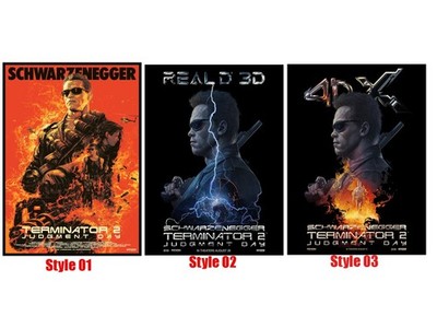 Terminator 2 Judgment Day 4DX Poster, Arnold Schwarzenegger T-800 Movie Poster