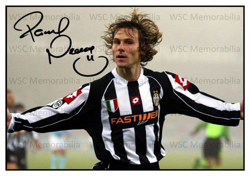 12607. Pavel Nedved Signed Pictures (A4 Prints) Juventus Lazio Czech Republic