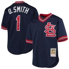 Men's Ozzie Smith St. 1994 Navy Batting Practice Cooperstown Jersey