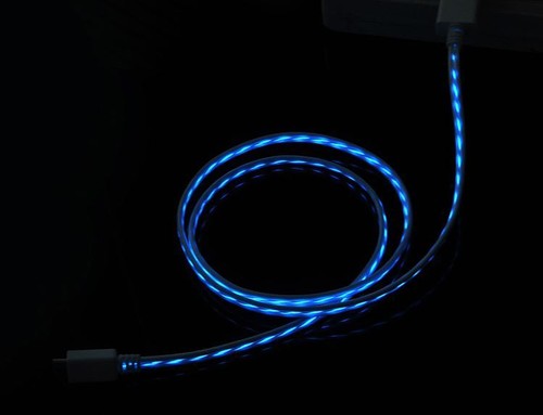 iPhone 14/13/12/11 X/8/7/ Light-Up USB Charger Cable w/ Flowing LED Light - Picture 8 of 28
