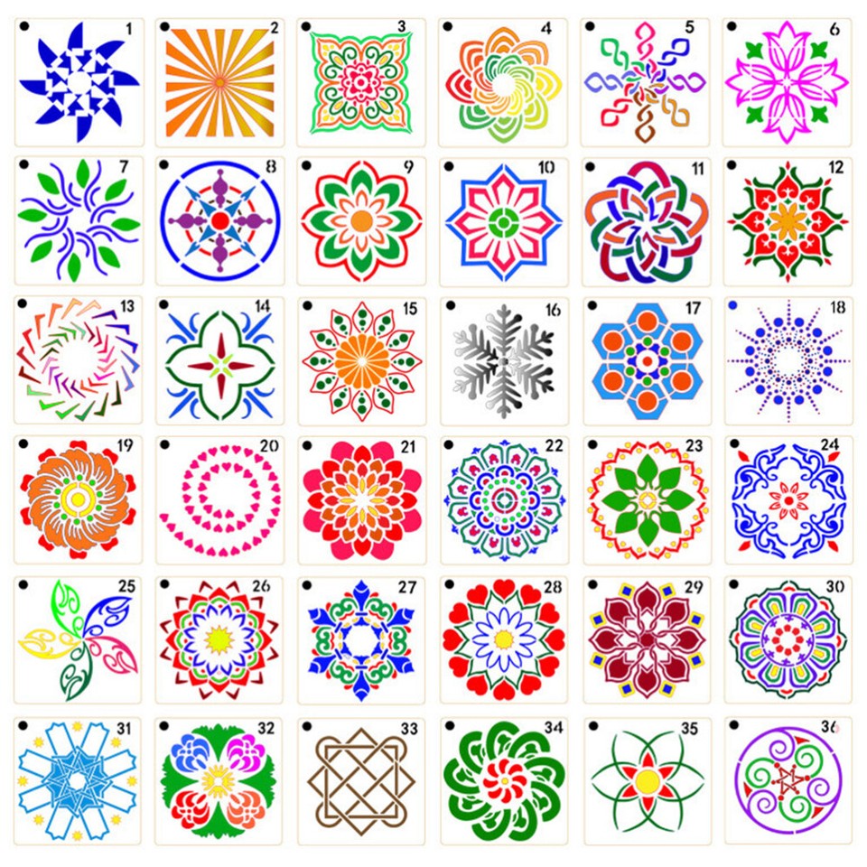 36pcs rocks drawing stencils for adults drawing stencils templates eBay