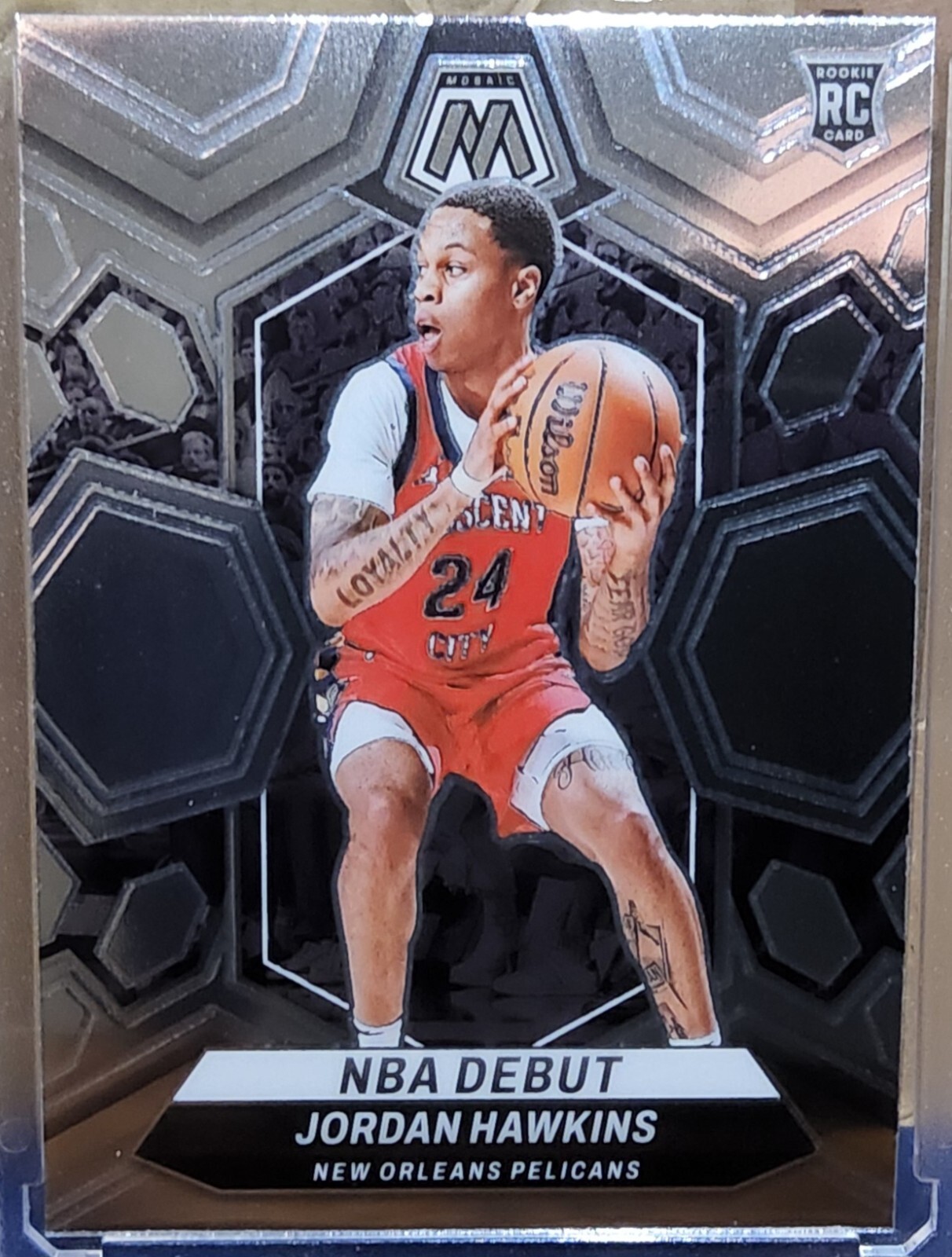 2023-24 Panini Mosaic - NBA Debut #253 Jordan Hawkins (RC) Base Rookie Pelicans