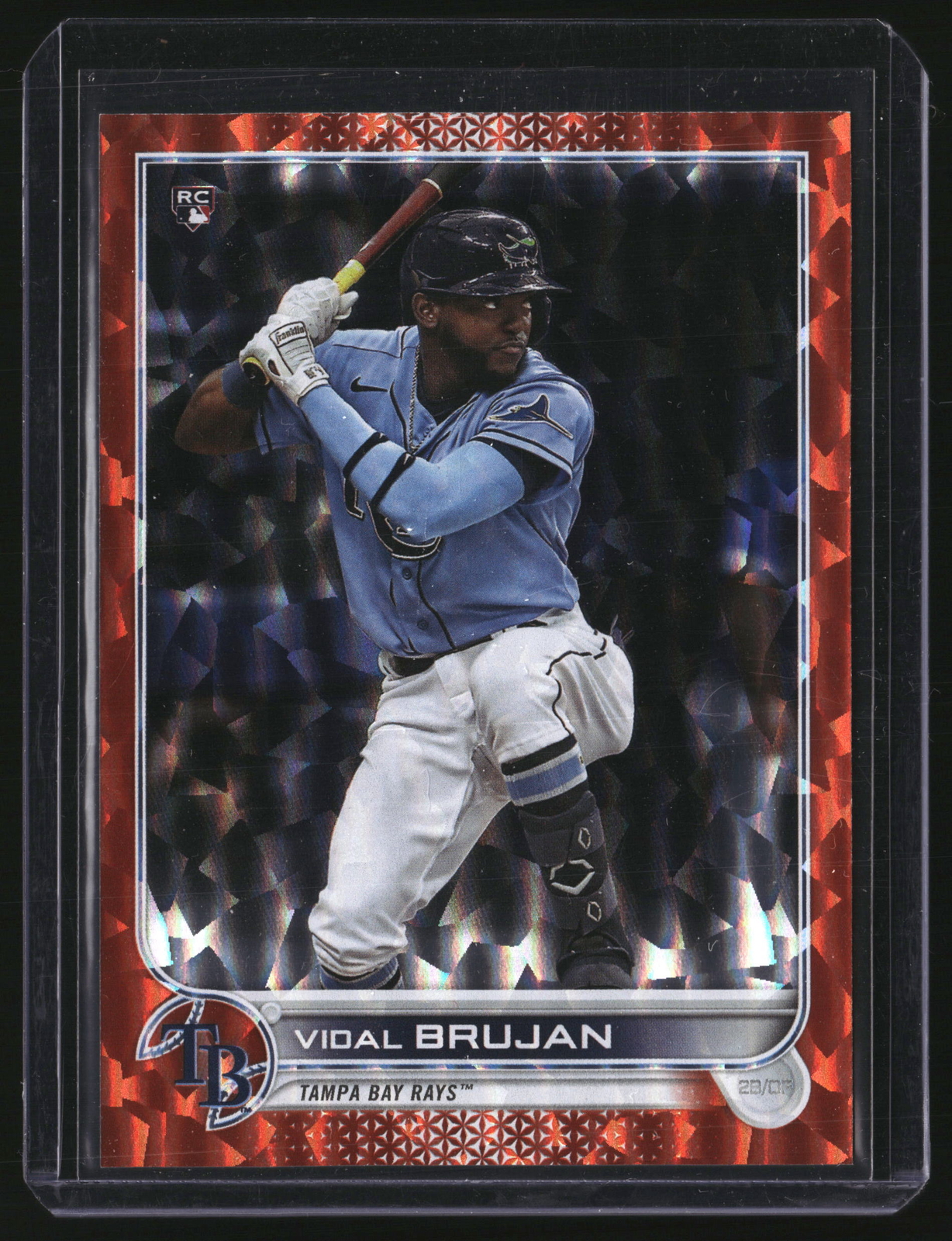 2022 Topps Series One Vidal Brujan Orange Ice RC 25 #293/299