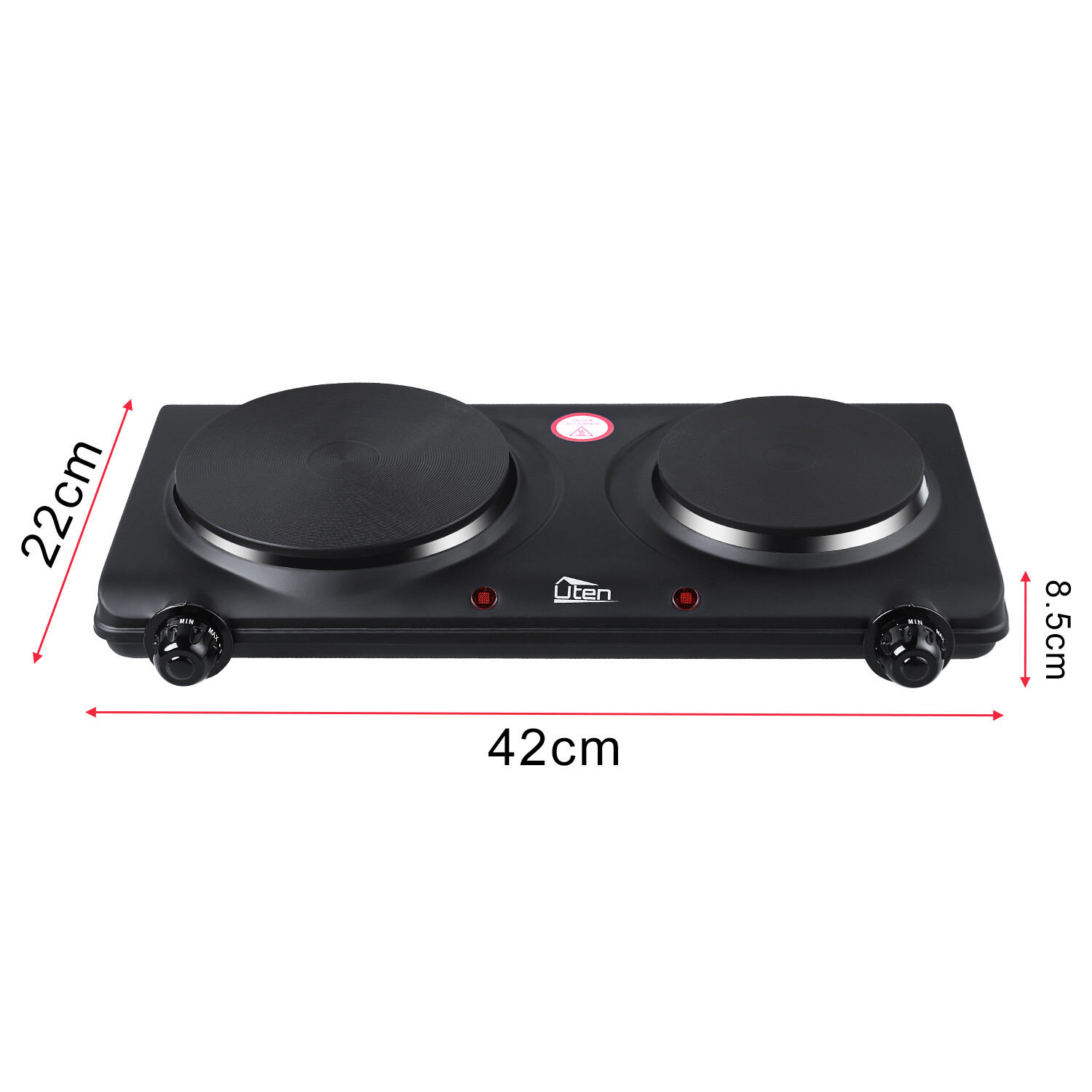 Uten 1000W/2250W Electric Cooker Hobs Portable 1/2 Ring Hot Plate Stove