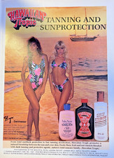1987 Magazine Advertisement Hawaiian Tropic Tanning & Sun Protection