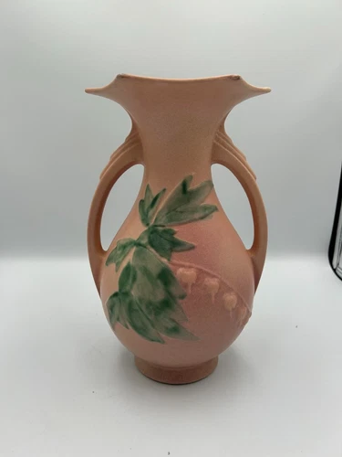 Roseville Pink Bleeding Heart Vase #971-9"