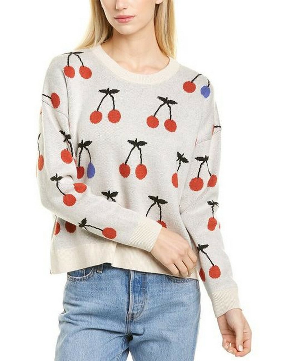 NWT Madewell Cherry Pullover Sweater | Cute Travel Vacation, Size