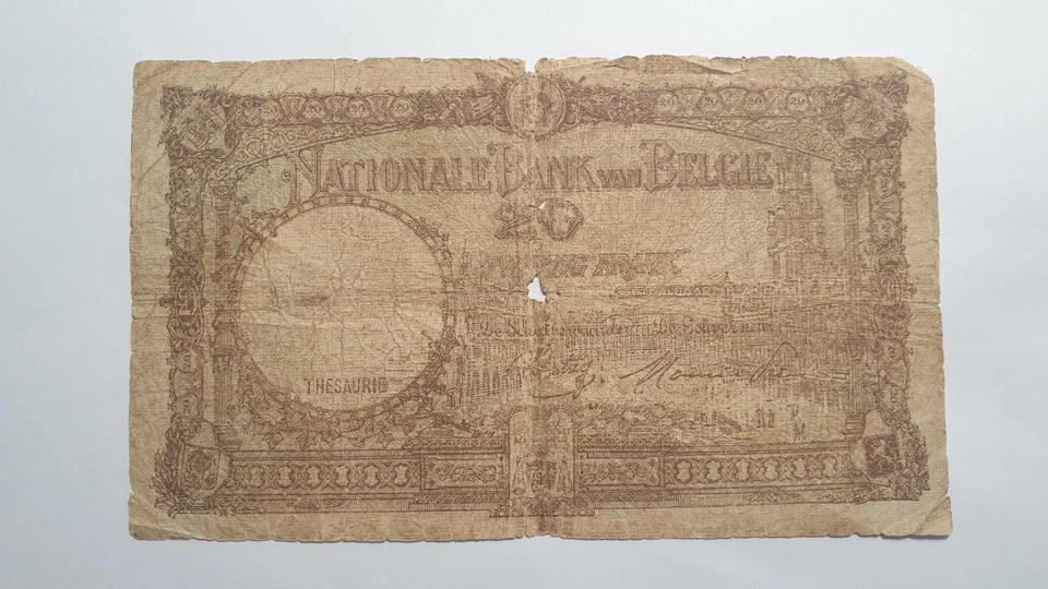 Belgium  20 francs 1944 - Image 2 of 3