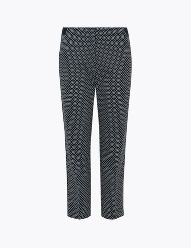 M\u0026S Mia Slim Fit Cotton Rich Geometric 