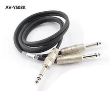 3ft Kirlin 1/4" TRS Stereo Male Plug to Dual 1/4" TS Mono Male Noise-Free Cable