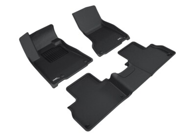 3D MAXpider  Black 1st & 2nd Row 3 Piece Set for Maserati Levante