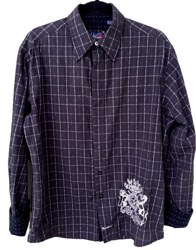 English Laundry Christopher Wicks Embroidered Button Down Men's Shirt Size Large