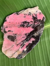 Pink Rhodonite Slab from near Tamworth Australia 18 cm X 12cm X 8mm thick