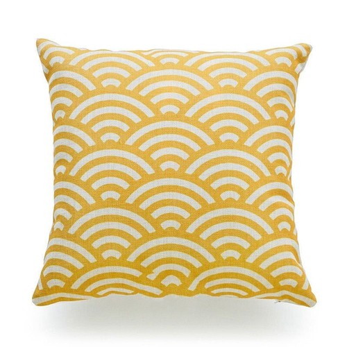 Luxurious Mustard Yellow Geometric Pillow Case For Fall And Autumn Decor - Picture 5 of 19