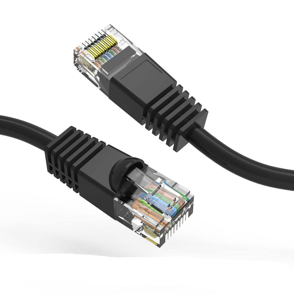 25Ft CAT6 UTP Ethernet Booted Network Cable in Black