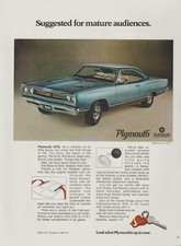 1969 Plymouth GTX - "Suggested For Mature Audiences" - Magazine Print Ad Photo
