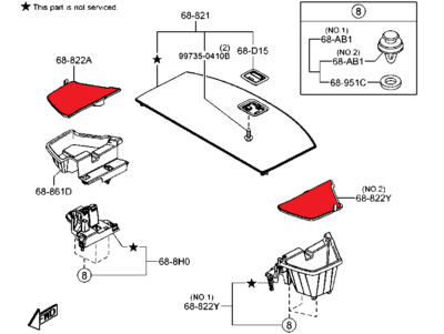 2016-2024 Mazda CX-9 Genuine OEM trunk/Cargo Cover Lids 2PC
