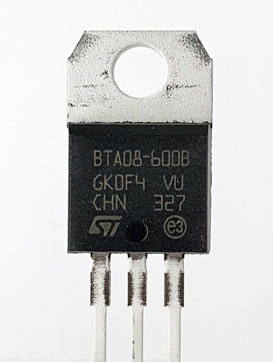 2 Triac BTA08-600B - 600V 8A - STMicroelectronics - TO-220 - Neuf Sous Emballage