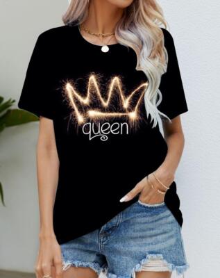 Camiseta Queen Kerosin Rockabilly - Corte Slim Mujer Camiseta Queen Kerosin Retro Años 50 Estampado Comic