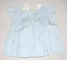 Honeysuckle Sears Roebuck Blue Checked Child’s Dress Size 12 months