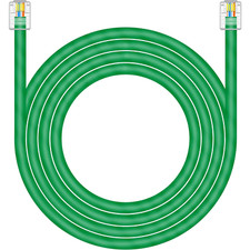 25FT RJ11 DSL Cable 6P4C Phone Line Modem Cord CAT5e Green