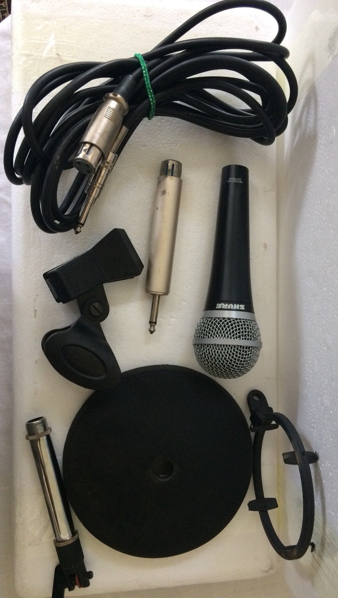 Shure Microphone Model PG 58 with Cable and Stand - Pat D479836