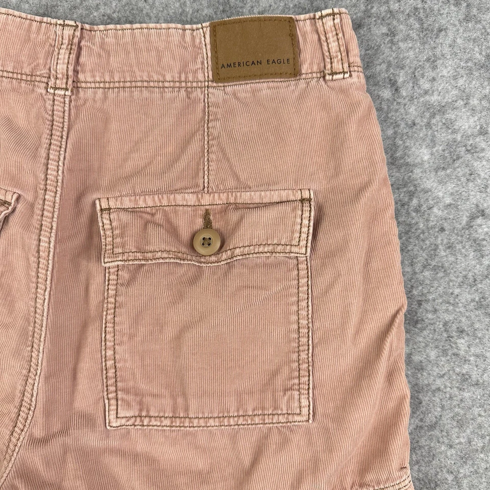 Shorts American Eagle micro veludo feminino 0 carga cintura mais alta anos 90 namorado - Imagem 4 de 4