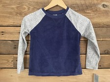 boys cat jack fleece crew neck sweatshirt sz XS 4/5 blue, gray NEW