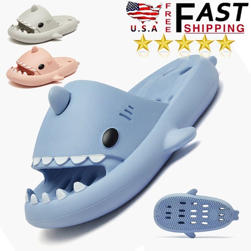 NEW Premium Shark Slides - Super Soft, Comfy, Silent and Anti-slippery Slipper | eBay