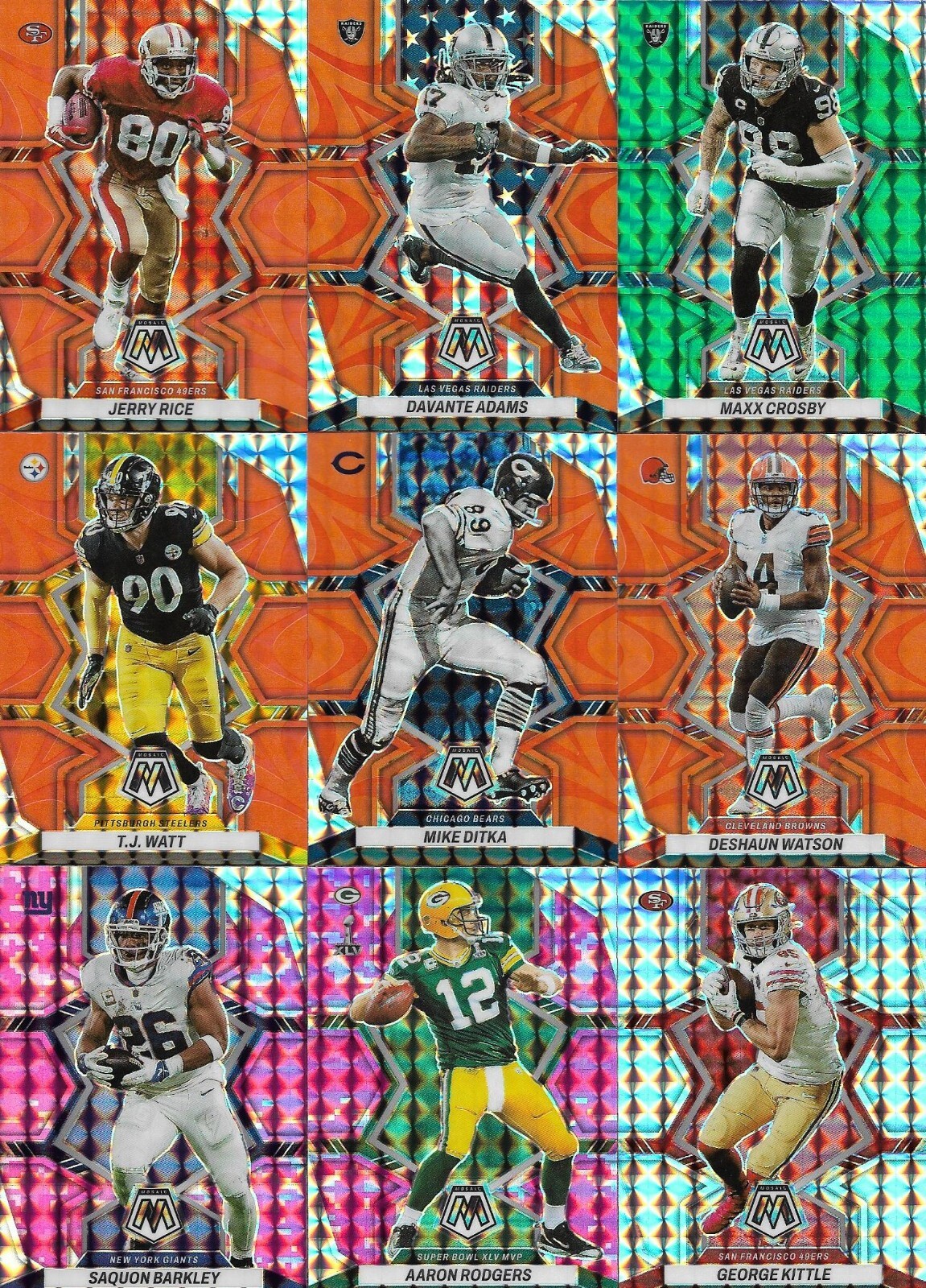 2022 Panini Mosaic NFL Football Cards Parallels + Inserts Complete