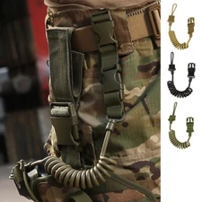 Tactical Pistol Secure Lanyard Multi-purpose Spring Lanyard for Outdoor Hunting