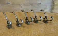 5 EDWARDIAN HOOKS COAT HAT RACK NEW VINTAGE LOOK VICTORIAN METAL IRON STORAGE