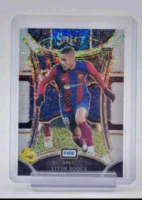 Vitor Roque 2023 SELECT FIFA Soccer Mezzanine White Sparkle Prizm SSP