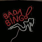 BADA BING Girl Display Open Game Room Bistro Vintage Neon Sign Wall