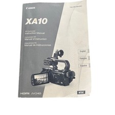 Videocamera Canon XA-10 HD 2012 manuale istruzioni OEM originale buone condizioni