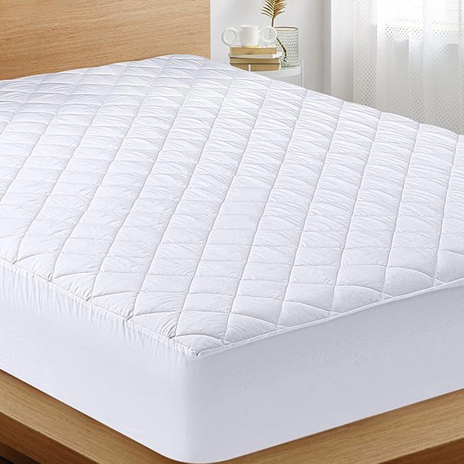 Quilted Mattress Protector Extra Deep Fitted Single Double King Size Bed Cover