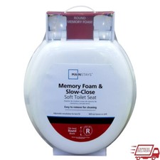 Soft Toilet Seat W/ Quick Release Slow Close Hinges TPU Leather Cushion White