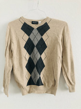 Place boys sweater v neck size M beige/gray