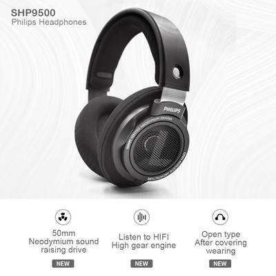 Philips SHP9500 HiFi Precision Stereo Over-ear Headphones (Black) new in  box | eBay
