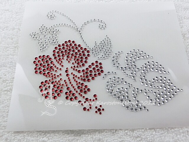 Hotfix Strass immagine da stiro ibisco rosso cristallo 131026 Hotfix Strass immagine da stiro ibisco rosso cristallo 131026