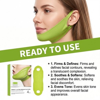 Gesicht Lifting-Maske Kinn-/Wangenband V-Lift Anti-Aging Grün Ready to Use