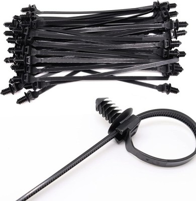Zip Cable Cable Zip Ties Mounts Mount Tie Wire Nylon Push Black Self Adhesive