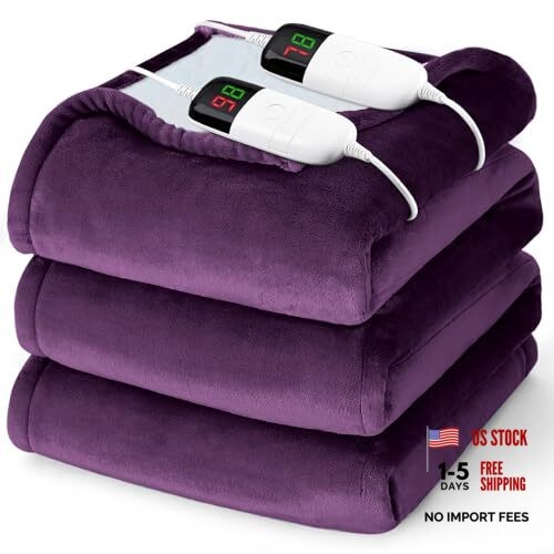 Heated Electric Blanket Size - 84" x 90" Heating Blanket wit