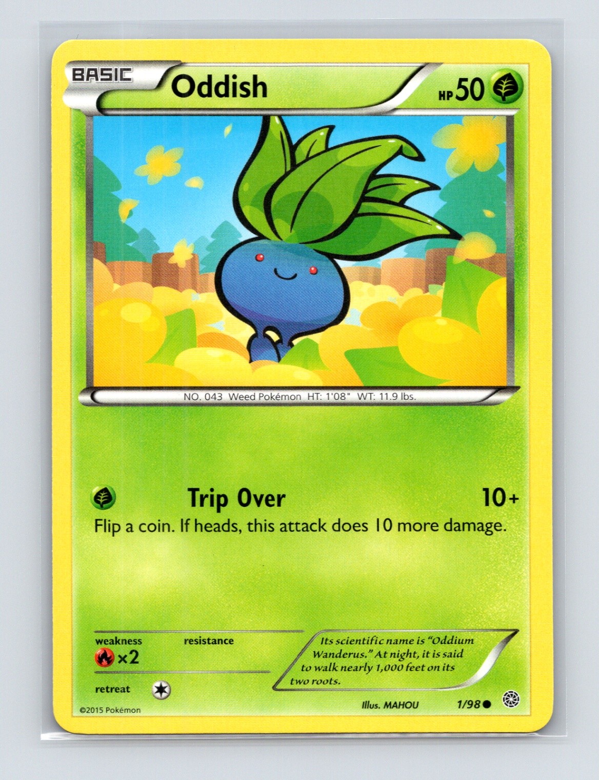 Pokémon TCG Oddish 1/98 XY - Ancient Origins Normal LP