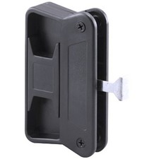 Non-Handed Sliding Screen Door Latch  Pull Set 3" Hole Center Black