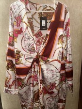 Fashion Nova- Whole Lotta Class Sea Satin Mini Dress- Multicolor 1x Womens NWT