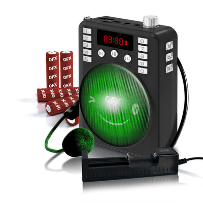 BT-96 3'' Bodypack Portable PA Speaker +Headworn Microphone +Multi-Color LED