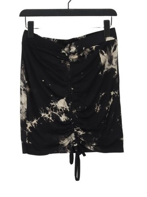The Kript Damen Minirock M schwarz Viskose mit Polyester, Elasthan kurz Mini